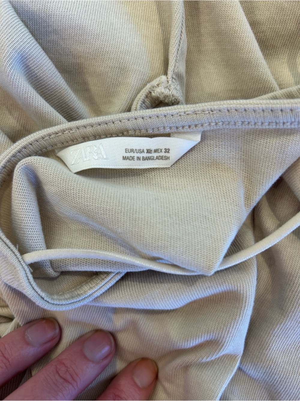 Zara Asymmetrical Ruched Cream Too - Picture 4 of 5